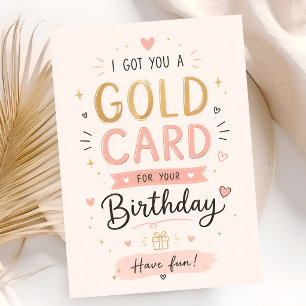 Tarjeta Lujo Cumpleaños Dorado Adorable