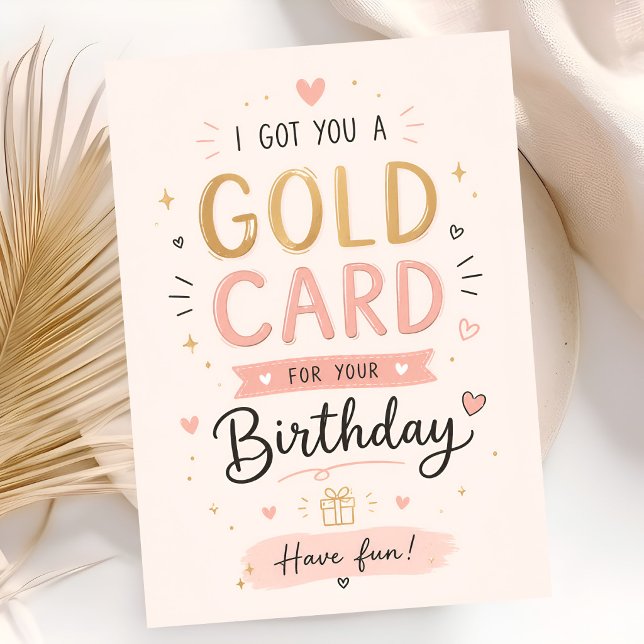 Tarjeta Lujo Cumpleaños Dorado Adorable (Subido por el creador)