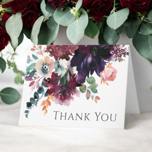 Tarjeta Lujoso Bouquet Floral de color oscuro