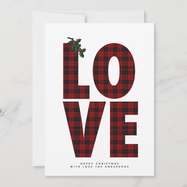 Tarjeta Lumberjack LOVE Moderno Personalizado (Anverso)