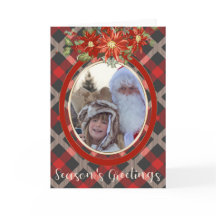 Lumberjack Plaid y Poinsettia Spray TU FOTO