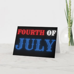 Tarjeta Luminoso 4 De Julio