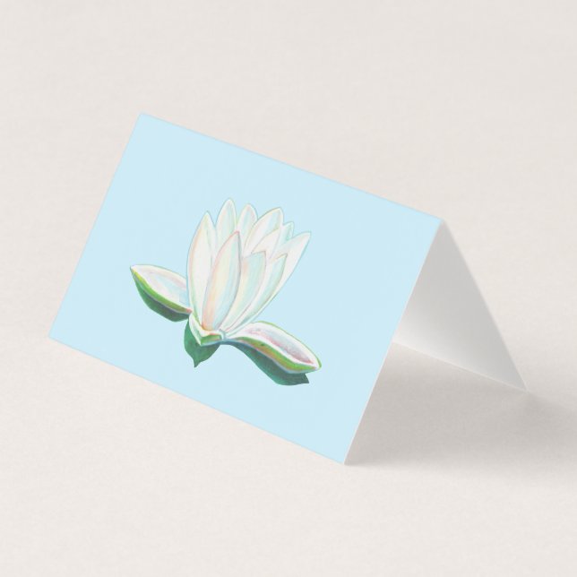 Tarjeta Luminoso de flor blanco Lotus (Anverso)