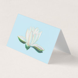 Tarjeta Luminoso de flor blanco Lotus