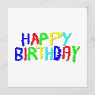 Tarjeta Luminoso y colorido. Cumpleaños.