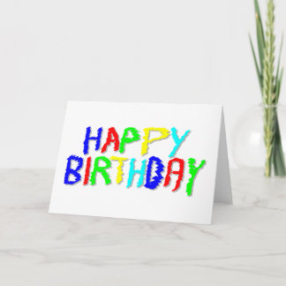 Tarjeta Luminoso y colorido. Cumpleaños.