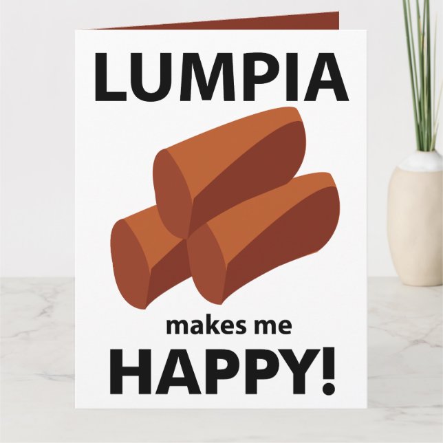 Tarjeta Lumpia me hace feliz Lumpia (Anverso)