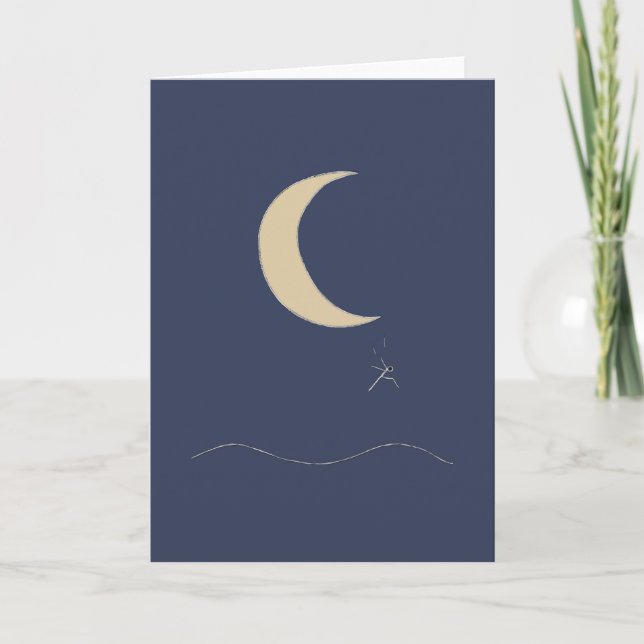 Tarjeta Luna Cae - Luna Divertida  (Anverso)