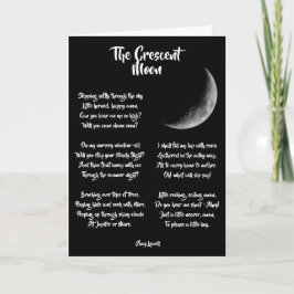Tarjeta Luna Crescent, poema lindo
