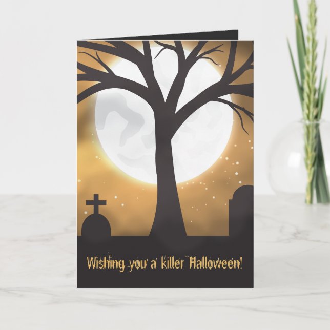 Tarjeta Luna de Halloween (Anverso)