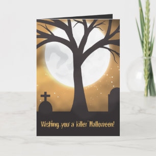 Tarjeta Luna de Halloween