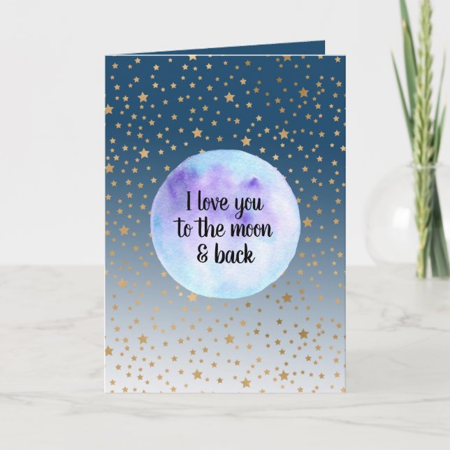 Tarjeta Luna de las estrellas del oro (Anverso)