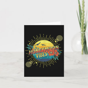 Tarjeta Luna de miel retro Vibes nueva Boda novia Groom Va