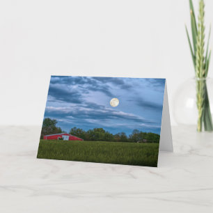 Tarjeta Luna De Superflor Sobre Un Pabellón