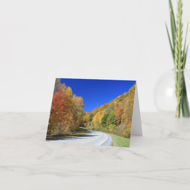 Tarjeta Luna en otoño (Anverso)