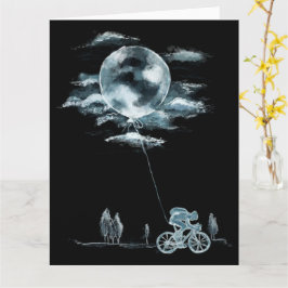 Tarjeta Luna Llena Con Bicicleta Ideas Del Día Nacional De