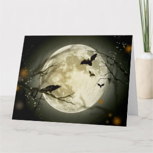 Tarjeta Luna llena de Halloween