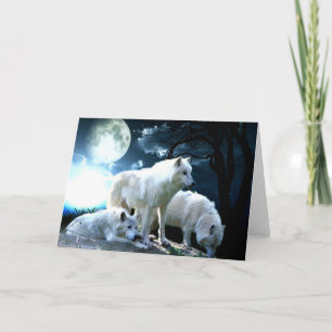 Tarjeta Luna llena del lobo