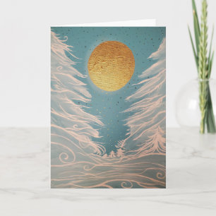 Tarjeta Luna Llena Fría Supermoon