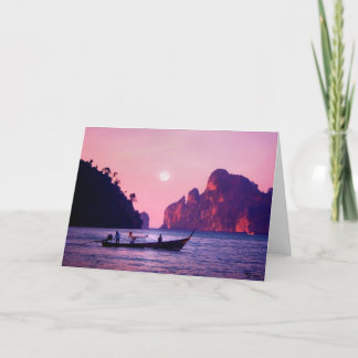Tarjeta Luna Llena - mar de Tailandia