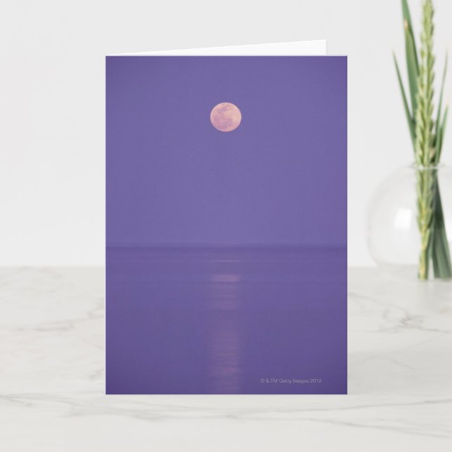 Tarjeta Luna llena rosa (Anverso)