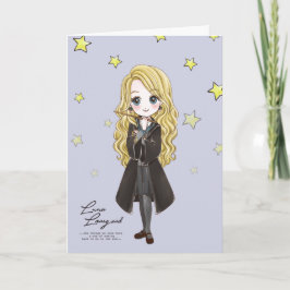 Tarjeta Luna Lovegood Mágica Acuarela