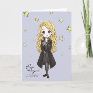 Tarjeta Luna Lovegood Mágica Acuarela