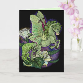 Tarjeta Luna Moth Fairy Horse Card