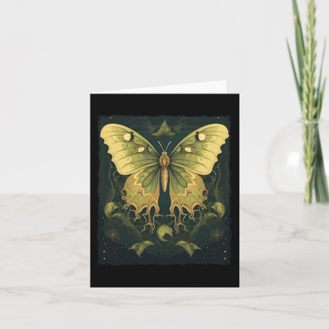 Tarjeta Luna Moth Halloween Disstume Halloween (Anverso)
