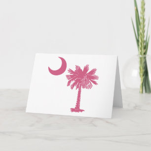 Tarjeta Luna rosada del Palmetto