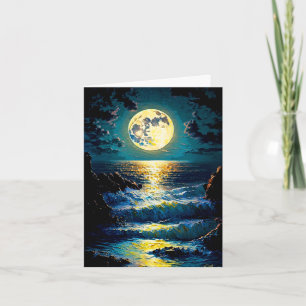 Tarjeta Luna sobre el agua