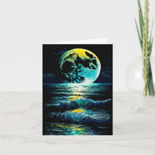 Tarjeta Luna sobre el agua