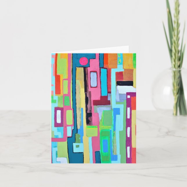 Tarjeta Luna sobre Miami Blank Notecard (Anverso)