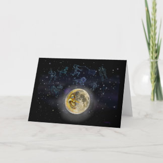 Tarjeta Luna y constelaciones