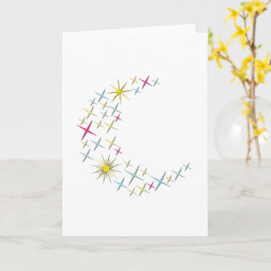 Tarjeta Luna y estrellas