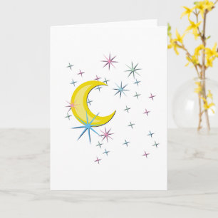 Tarjeta Luna y estrellas