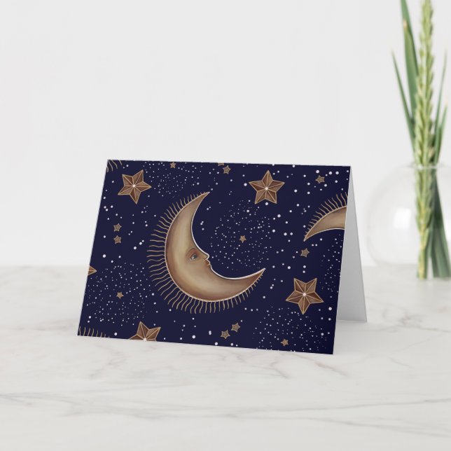 Tarjeta Luna y estrellas (Anverso)