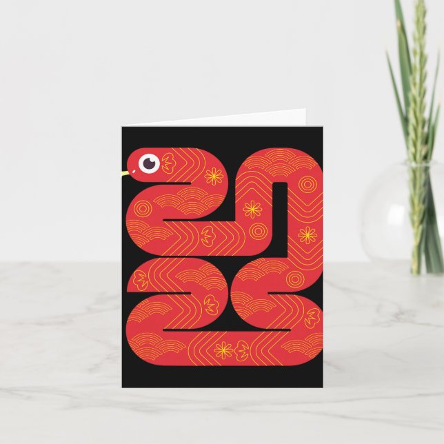 Tarjeta Lunar New Year 2025 - Year Of The Snake  (Anverso)