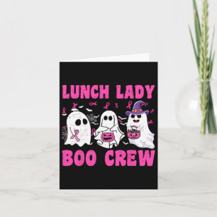 Tarjeta Lunch Lady Boo Crew Calabaza Halloween Breve Cance