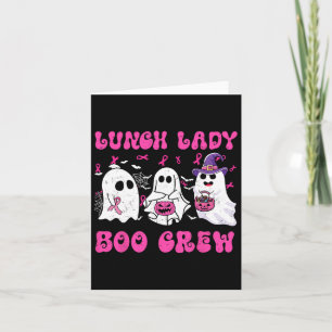 Tarjeta Lunch Lady Boo Crew Calabaza Halloween Breve Cance