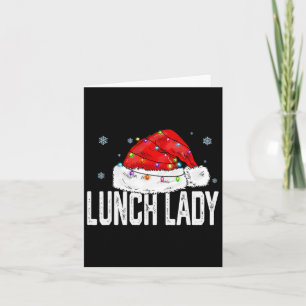 Tarjeta Lunch Lady Claus Navidades Mujeres Familia Coincid