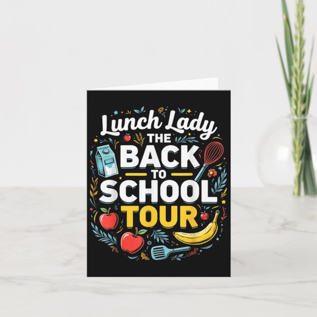 Tarjeta Lunch Lady De Vuelta A La Escuela 2025 Tour Food H (Anverso)