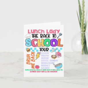 Tarjeta Lunch Lady De Vuelta A La Escuela Tour Cafetería C