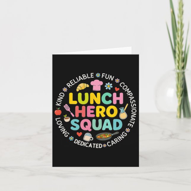 Tarjeta Lunch Lady Squad Lunch Hero Squad Volver A S (Anverso)