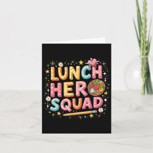 Tarjeta Lunch Lady Squad Lunch Hero Squad Volver A S