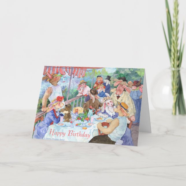 Tarjeta Luncheon del Fiesta conejo (Anverso)