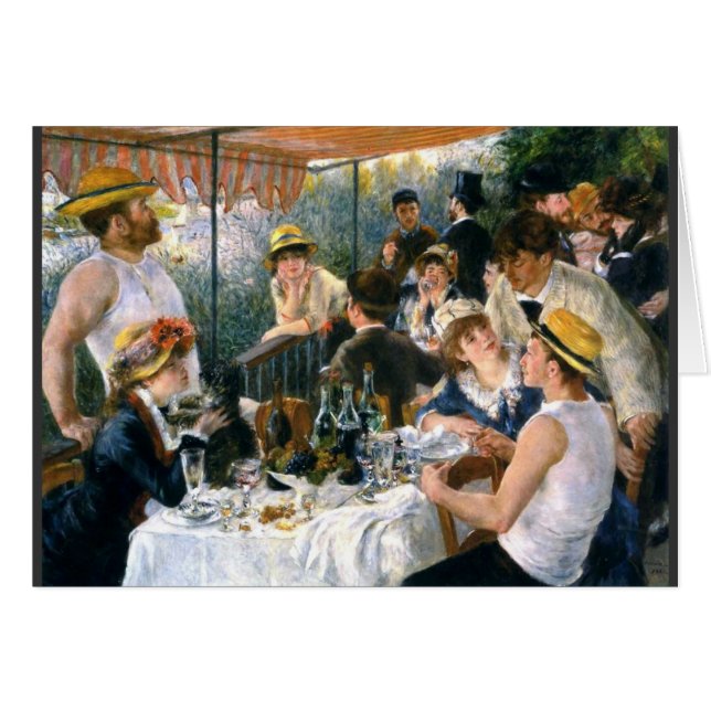 Tarjeta "Luncheon of the Boating Fiesta" de Renoir (Anverso (Horizontal))