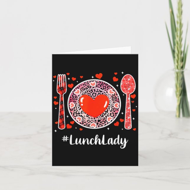 Tarjeta #lunchlady Lunch Lady Women Matching Happy Valenti (Anverso)