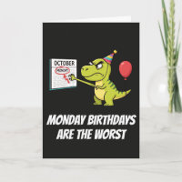 Lunes de dinosaurio gruñón Cumpleaños Humor