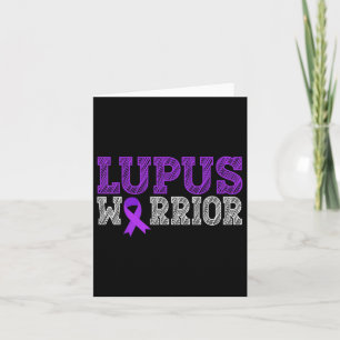 Tarjeta Lupus Warrior Purple Ribbon Lupus Awareness Mes